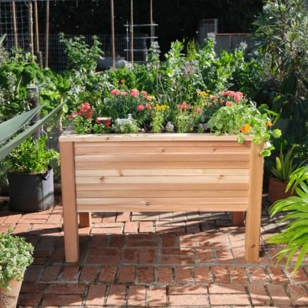 Small Cedar Elevated Planter 25.5 x 47 x 31